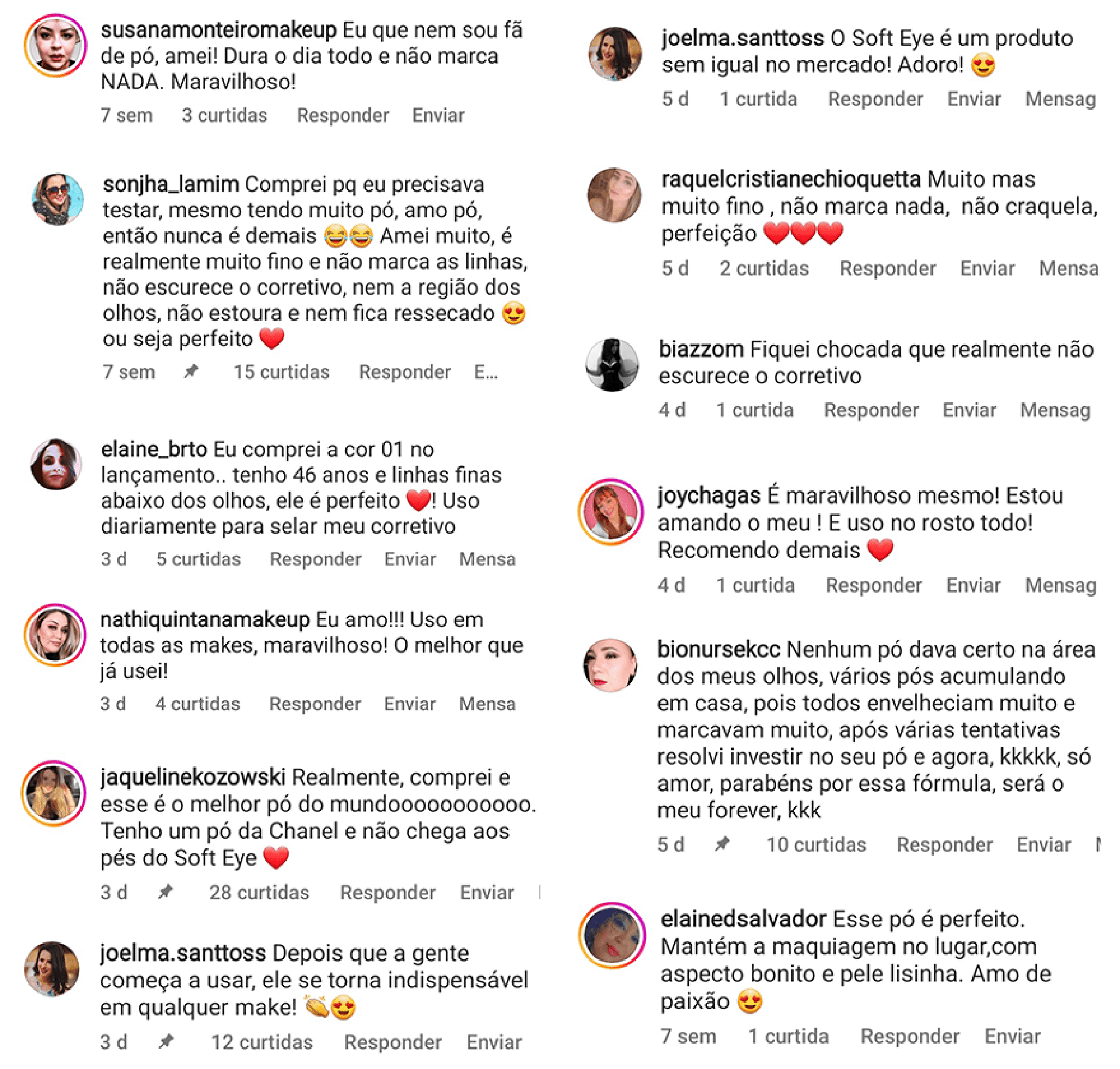 Depoimentos de clientes